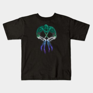 Gay Flag Skeleton Love Kids T-Shirt